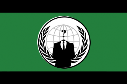 Bandera del movimiento Anonymus