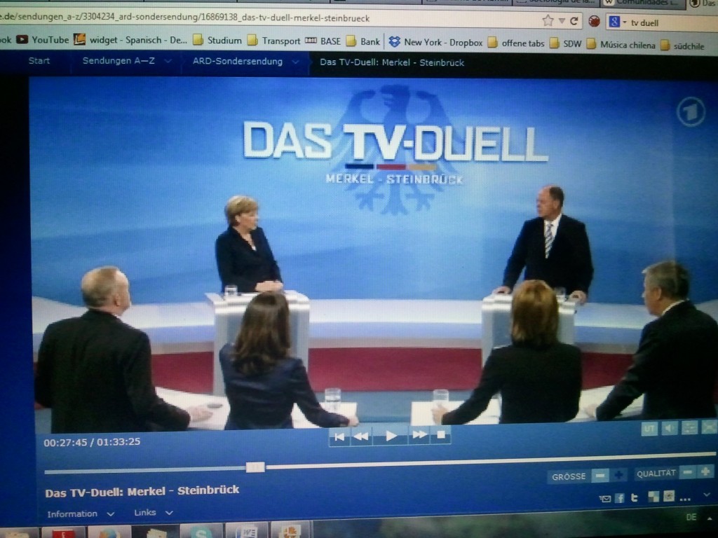 Livestream del "TV Duell" alemán